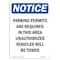 Signmission OSHA Notice Sign, 14" H, 10" W, Rigid Plastic, NOTICE Parking Permits Are Required Sign, Portrait OS-NS-P-1014-V-16323 - alternate 1